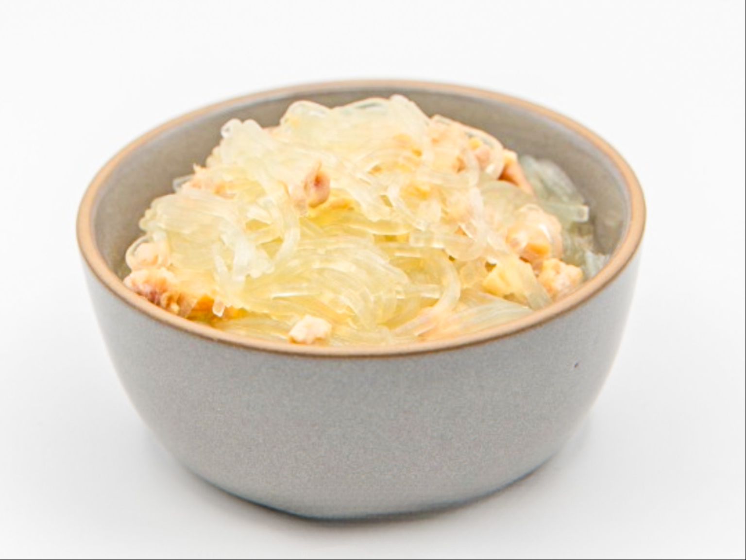 Chicken Long Rice from Yama's Fish Market — Glass noodles simmered in chicken broth with ginger and garlic — light, savory, and comforting. (7oz, 16oz and 22oz)