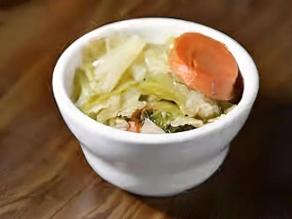 CABBAGE (with onions and peppers).