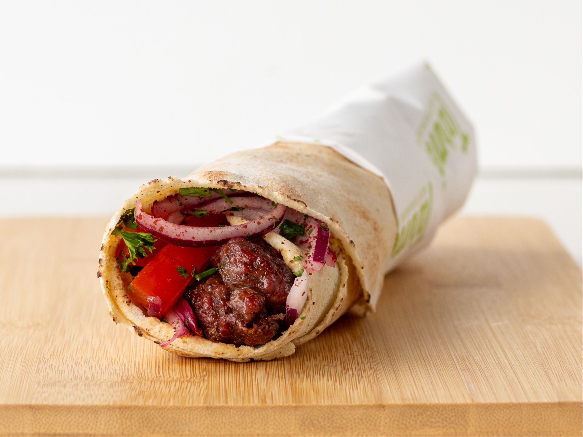 Beef Luleh Kabob Wrap.