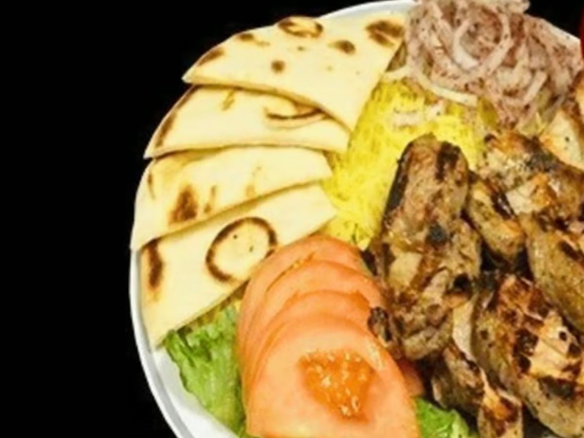 #16 Pork Souvlaki Plate