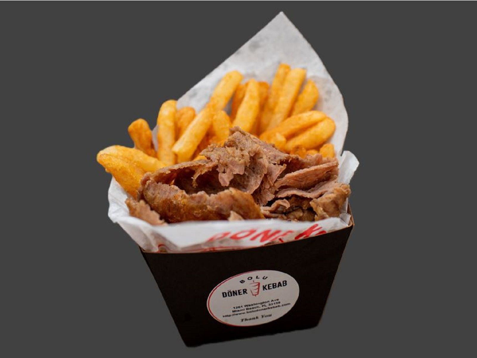 Box Doner Double Beef & Fries.