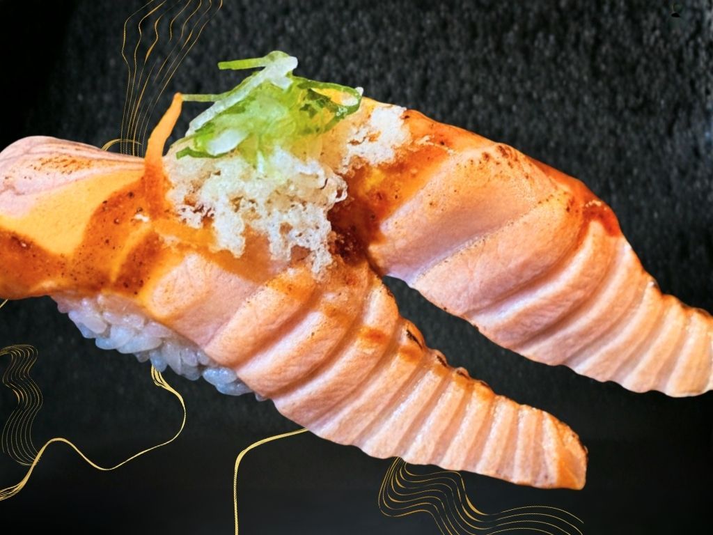 Seared Salmon Nigiri.