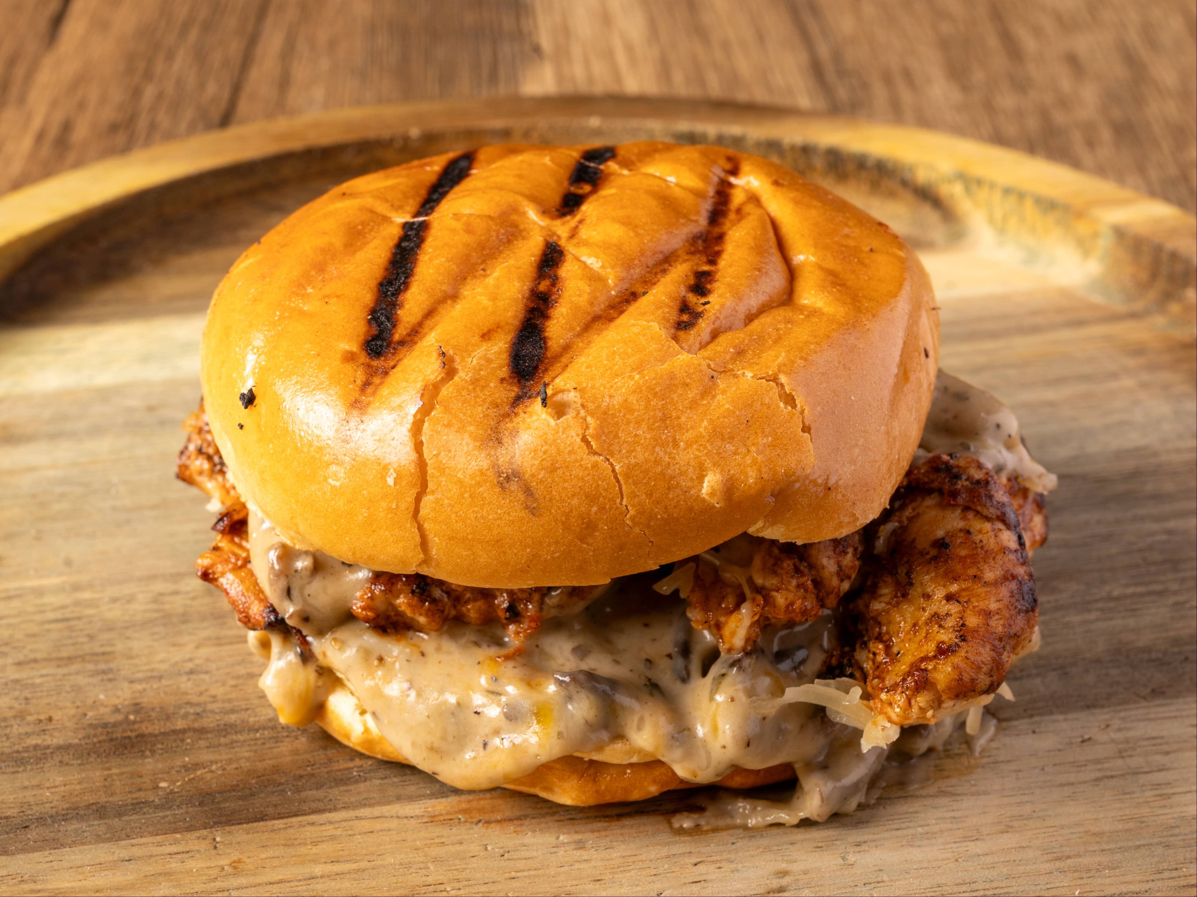 Mushroom Chicken Burger.