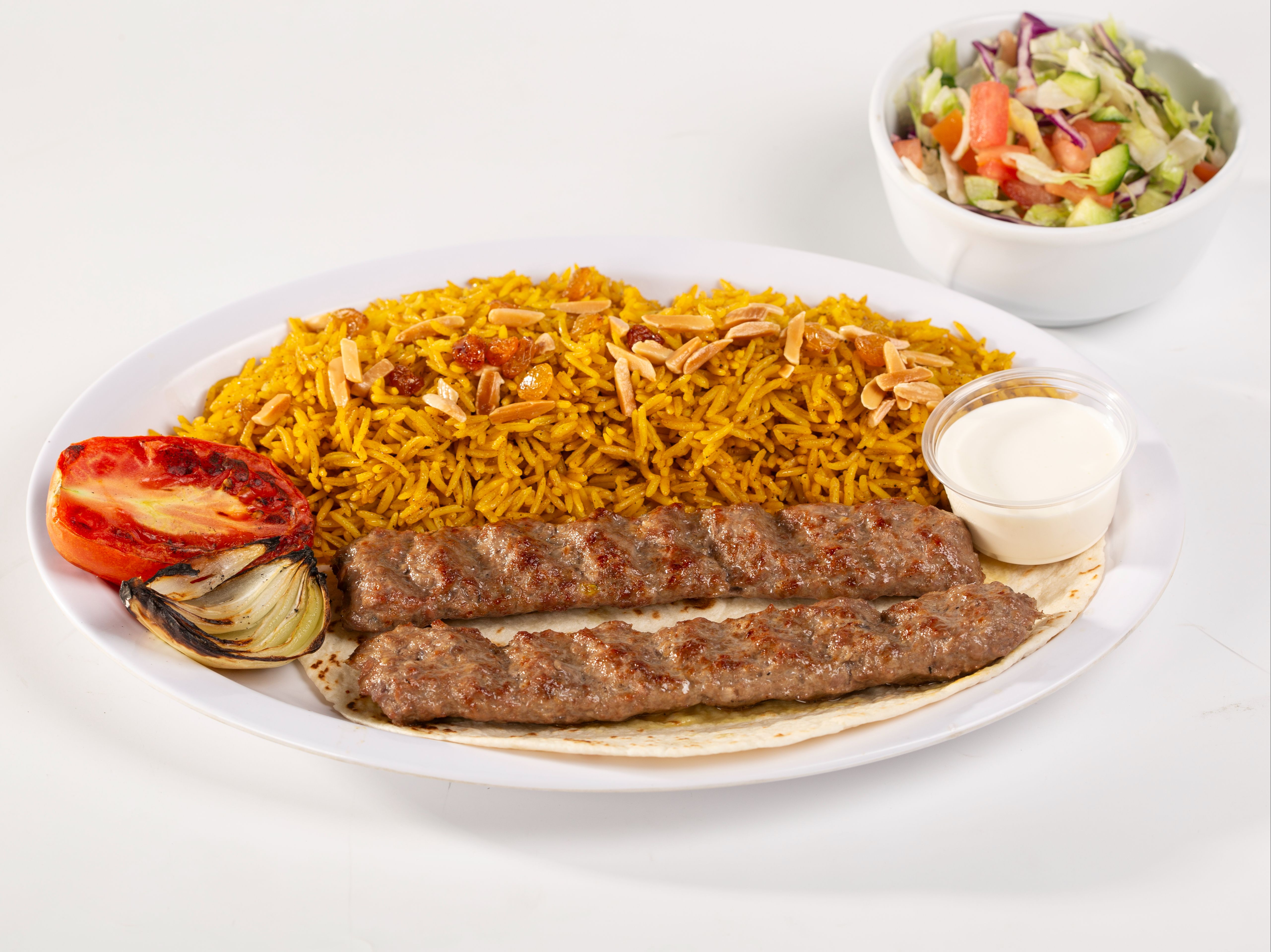 Beef Kabob Plate / طبق كباب لحم.