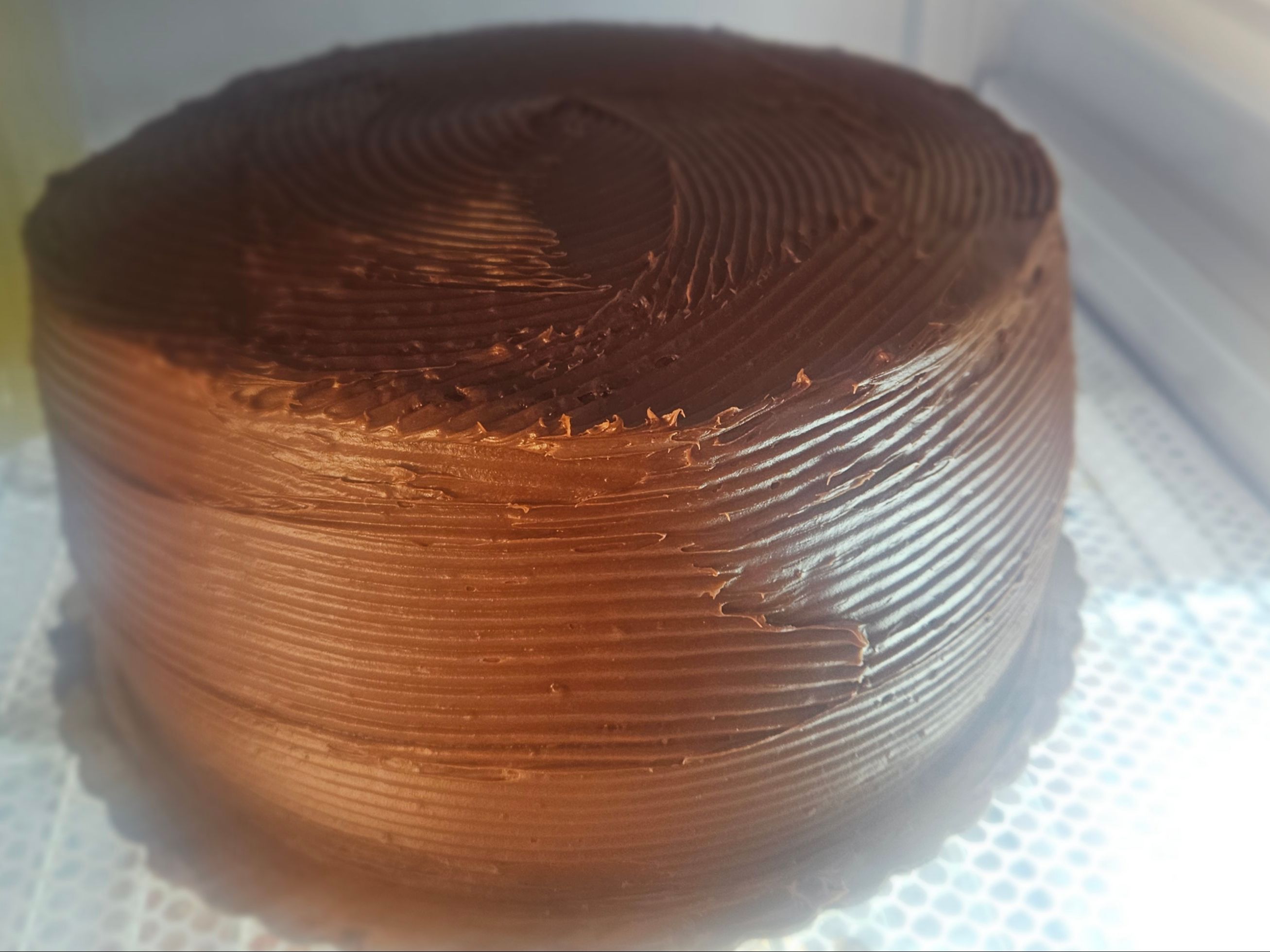 Yellow Cake Chocolate Frosting.
