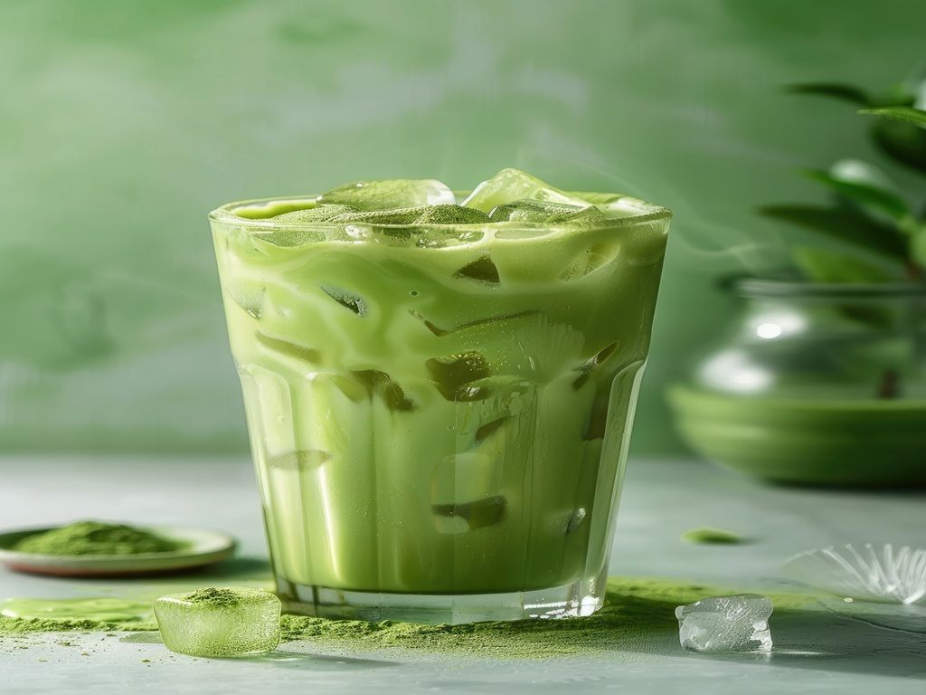 Iced Green Tea Latte.