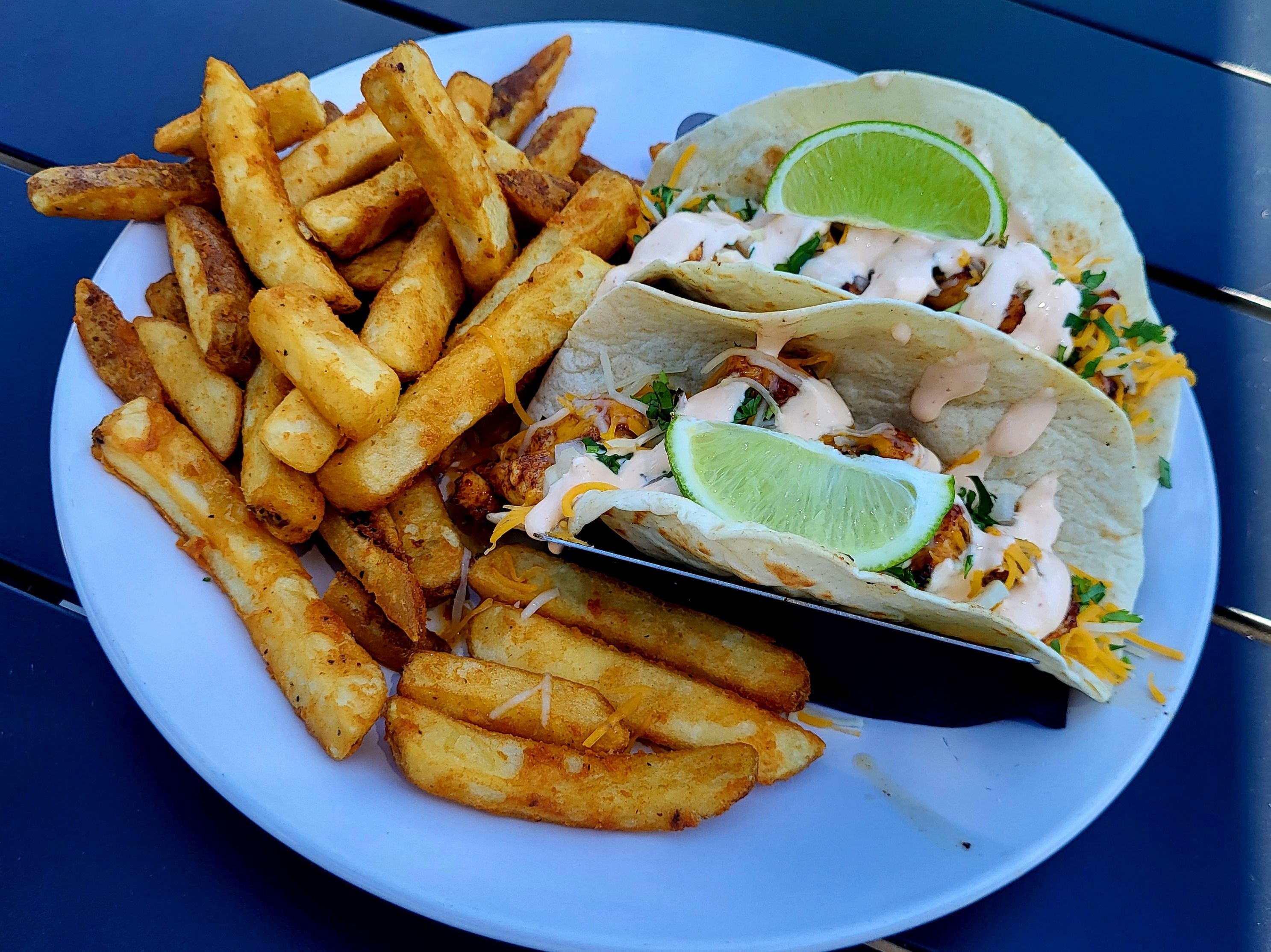 Saturday Chicken Tacos & Fries.