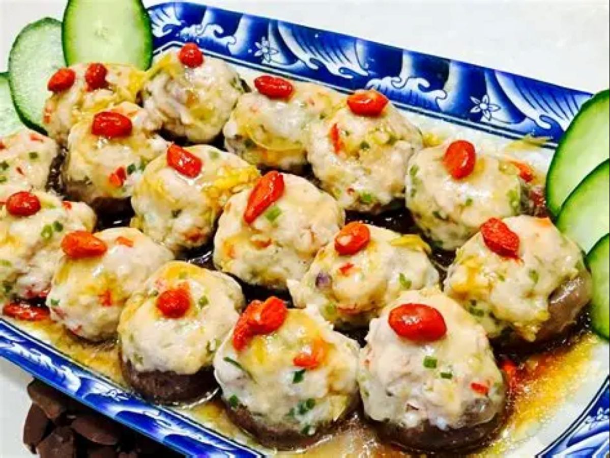 Golden Mushroom Ball / cha Nấm Vàng / 金蘑菇球.