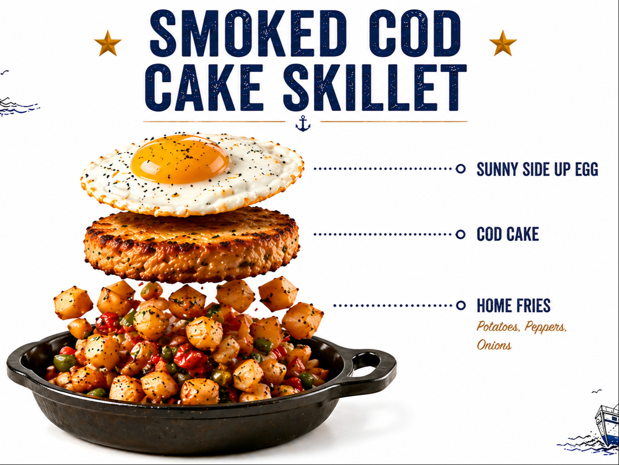 Cod Cake Skillet.
