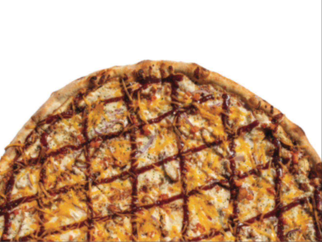 LG BBQ Chicken Pizza.