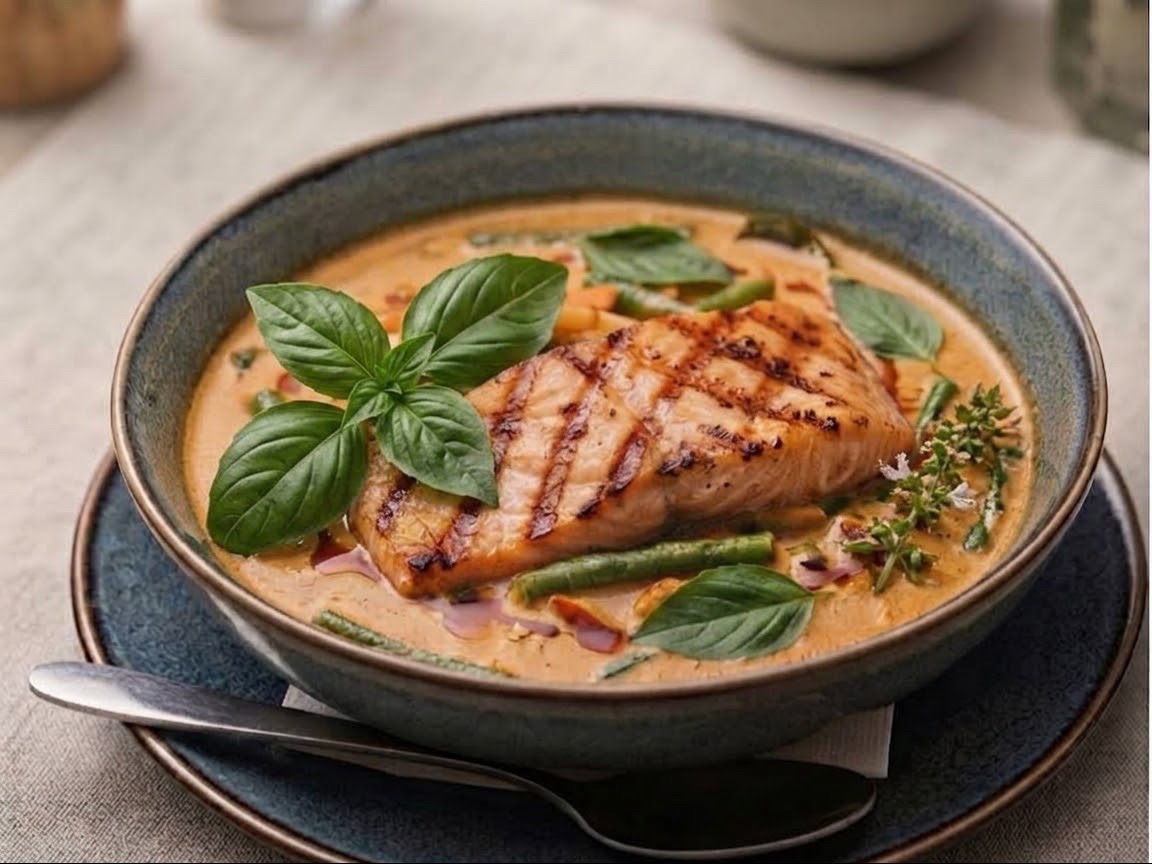Salmon Panang Curry.