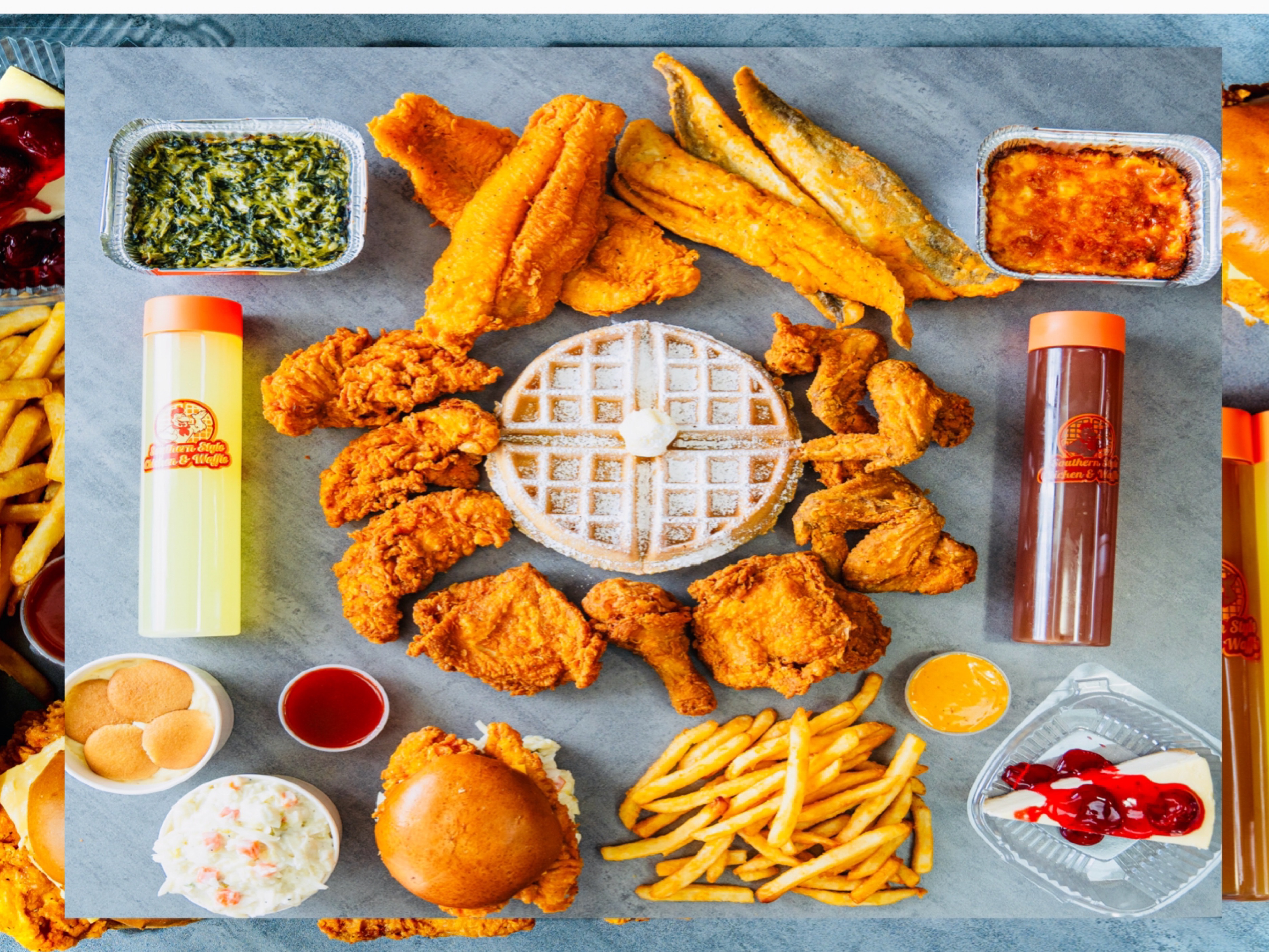 2 Pcs Chicken & 2 Pcs Catfish W/ 1 Side.
