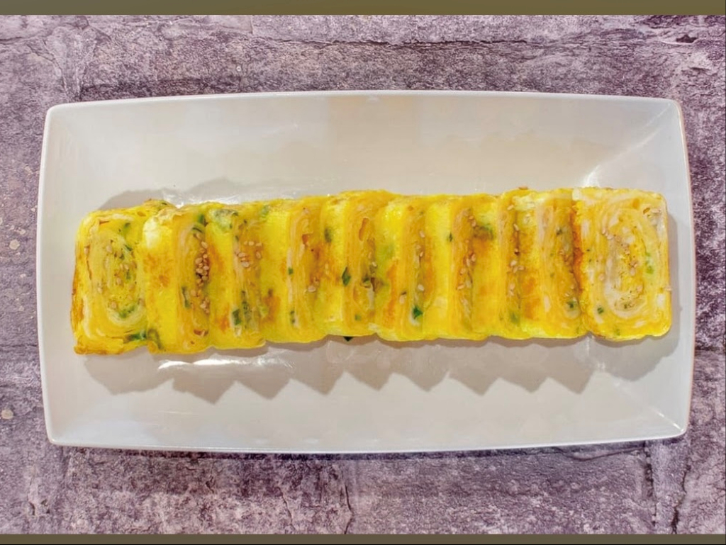 KOREAN ROLLED OMELETTE.
