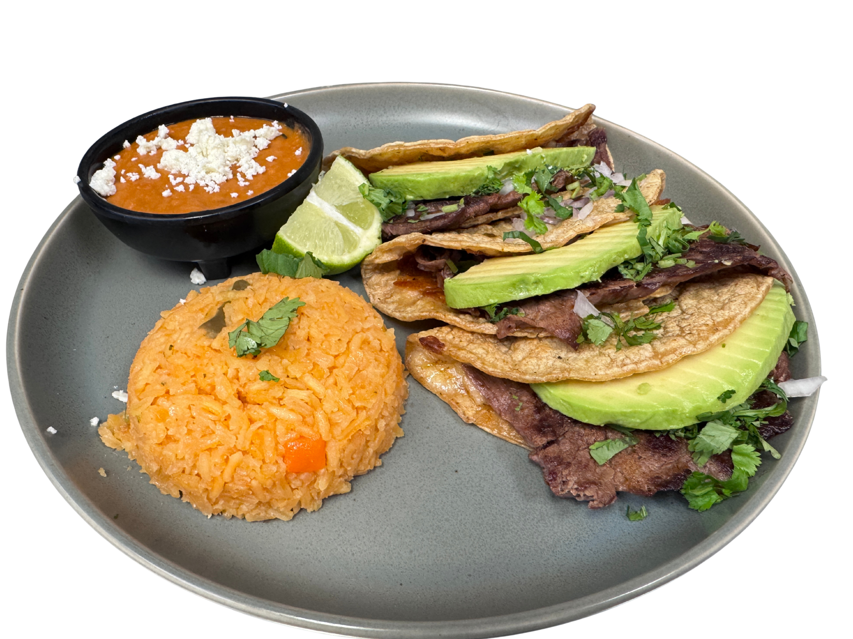 Ribeye Tacos with Crispy Cheese.