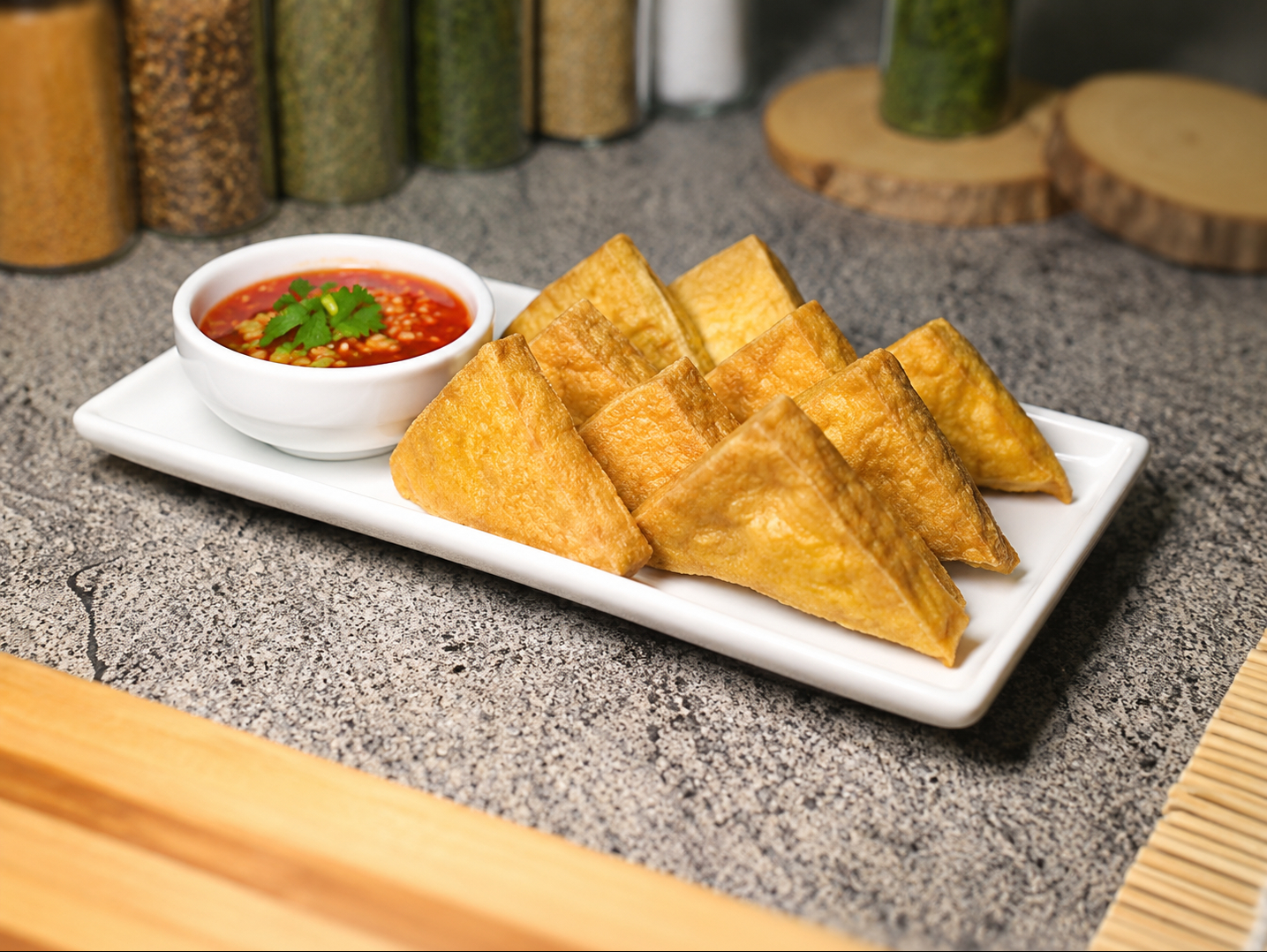 Golden Crispy Tofu.
