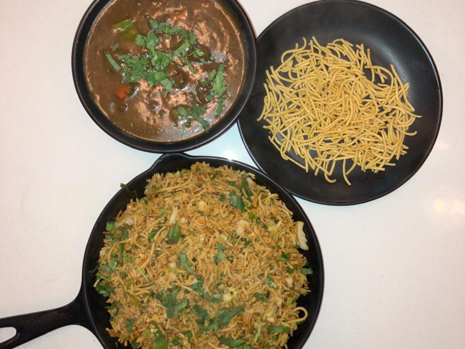 Triple Schezwan Fried Rice.