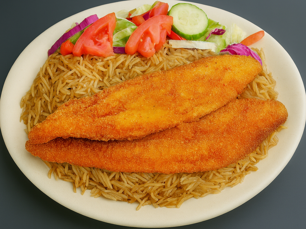 #19 Fried Fish platter,  Swai Or Tilapia.