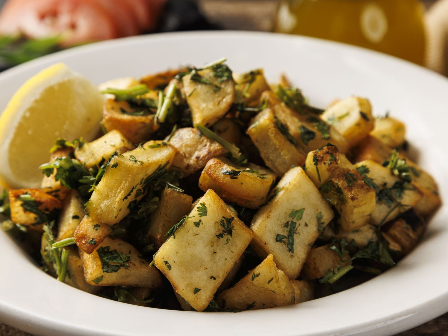 Garlic Coriander Potatoes.