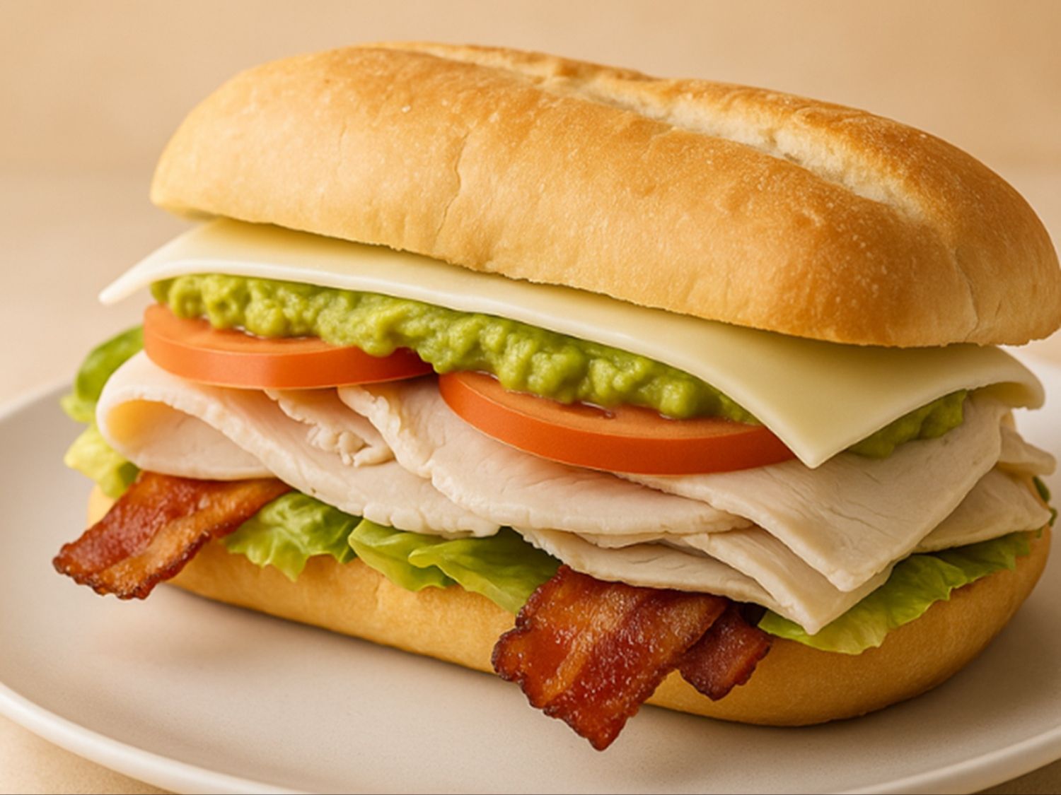 Turkey, Bacon , Avocado Sub.