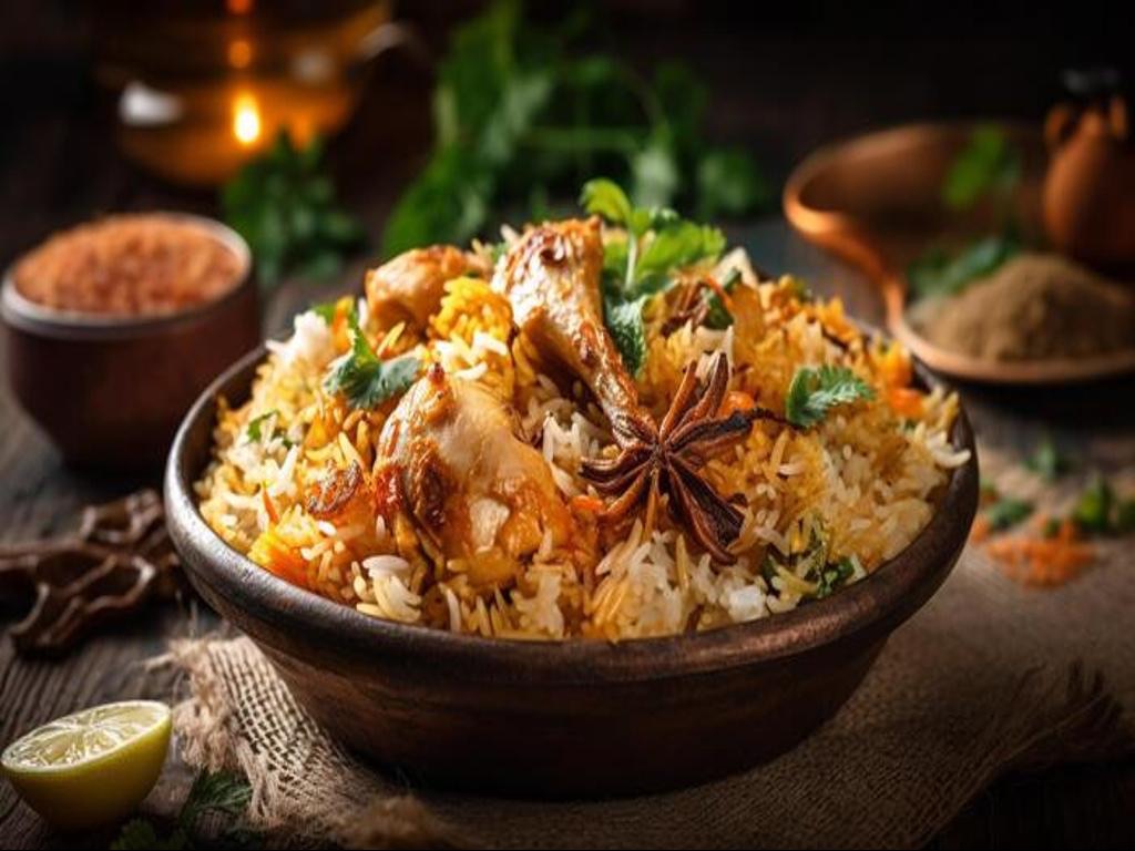 Chicken Dindigul Biryani.