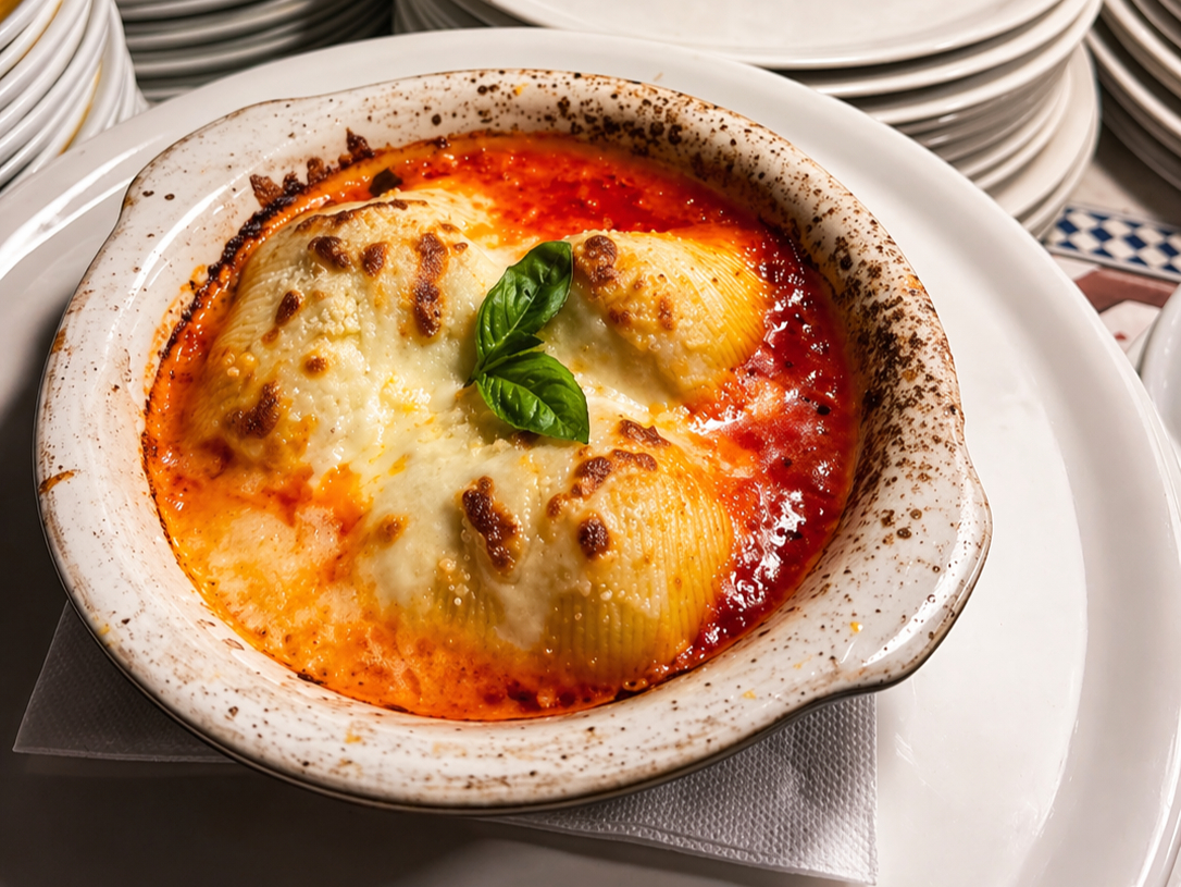 Baked Stuffed Shells with Ricotta.