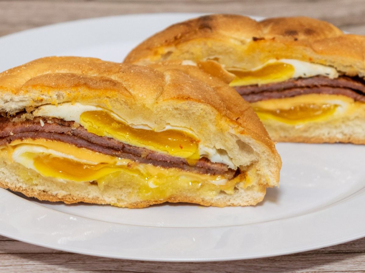 Taylor Ham, Egg & Cheese Sandwich.