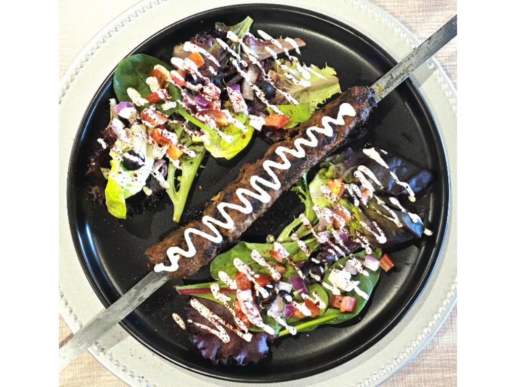 Lamb Koobideh Skewer.