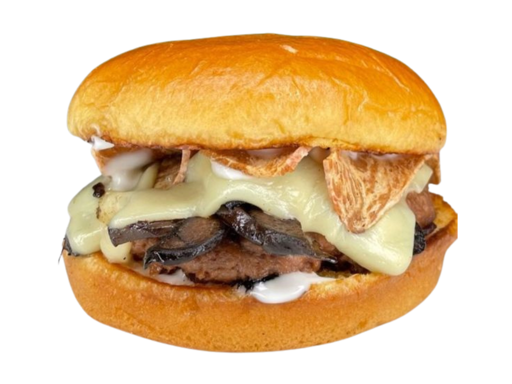 Bacun Mushroom Swiss Burger