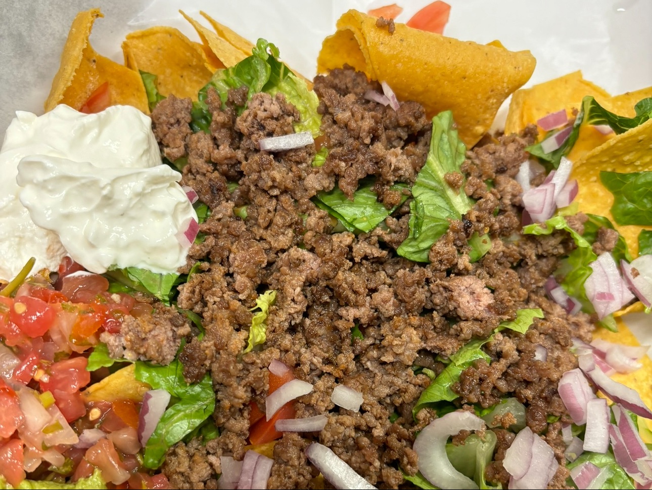 Loaded Supreme Nachos ( Beef )