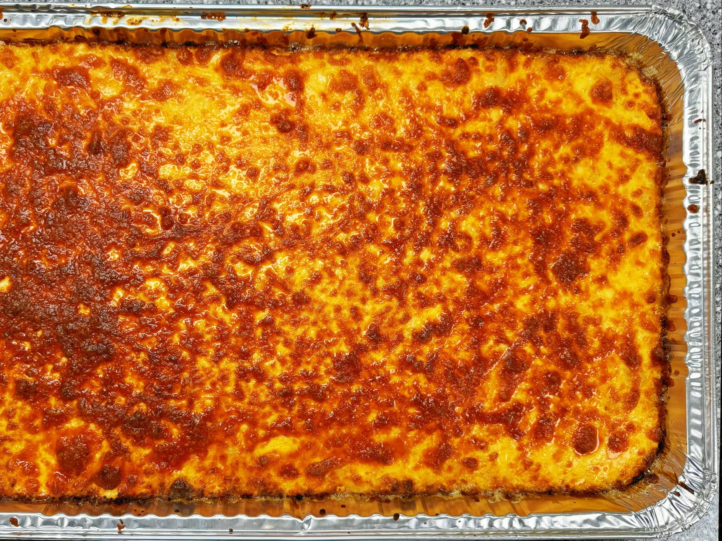 Large Full Tray Homemade Baked Mac & Cheese.