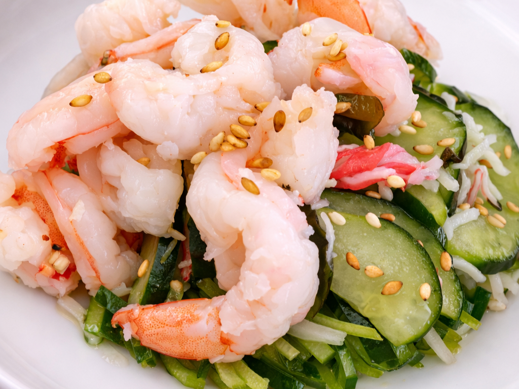 Cucumber Shrimp Salad.