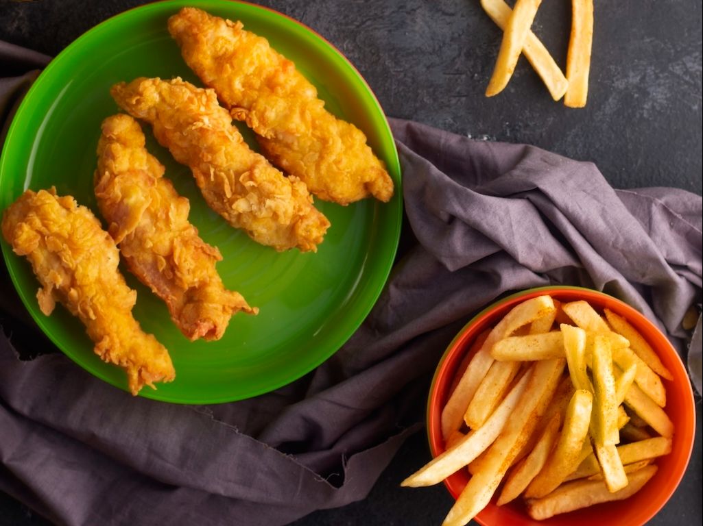 Chicken Fingers with Fries.