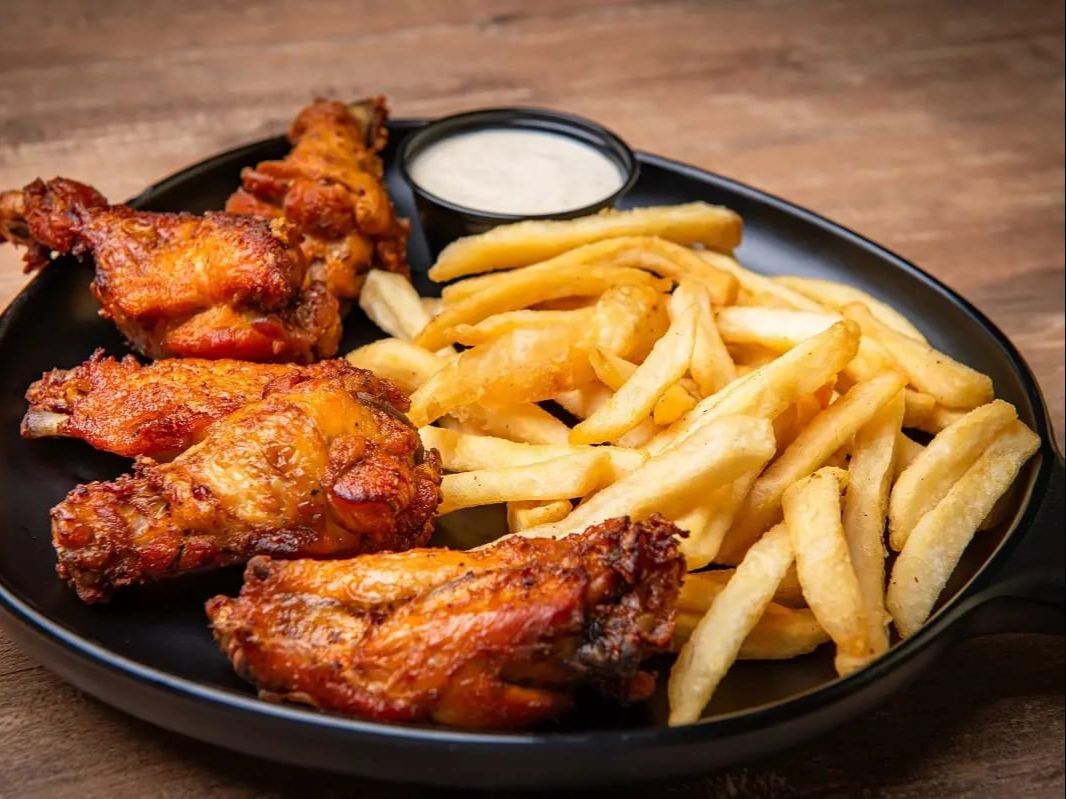 20 Piece Wings with Fries.