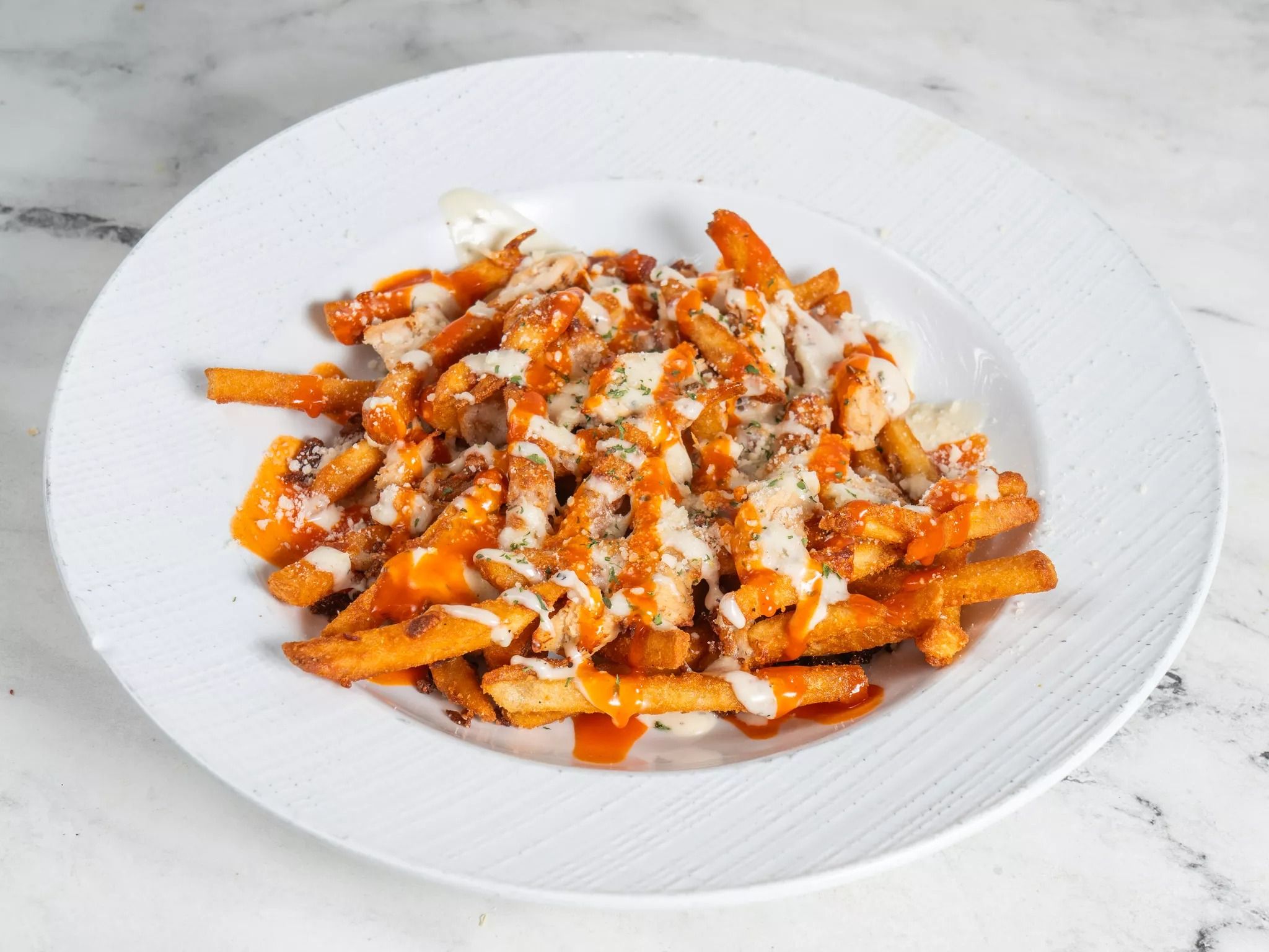 Blazing Buffalo Loaded Fries.
