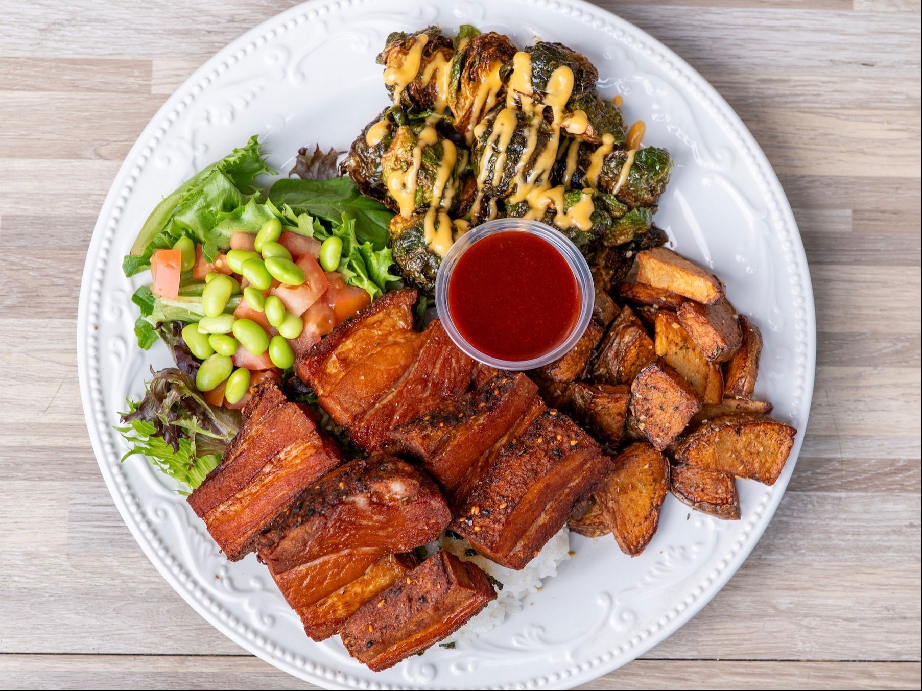 PORK BELLY PLATE.