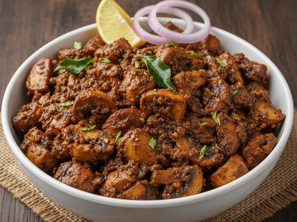 MUSHROOM PEPPER FRY (NF, DF).