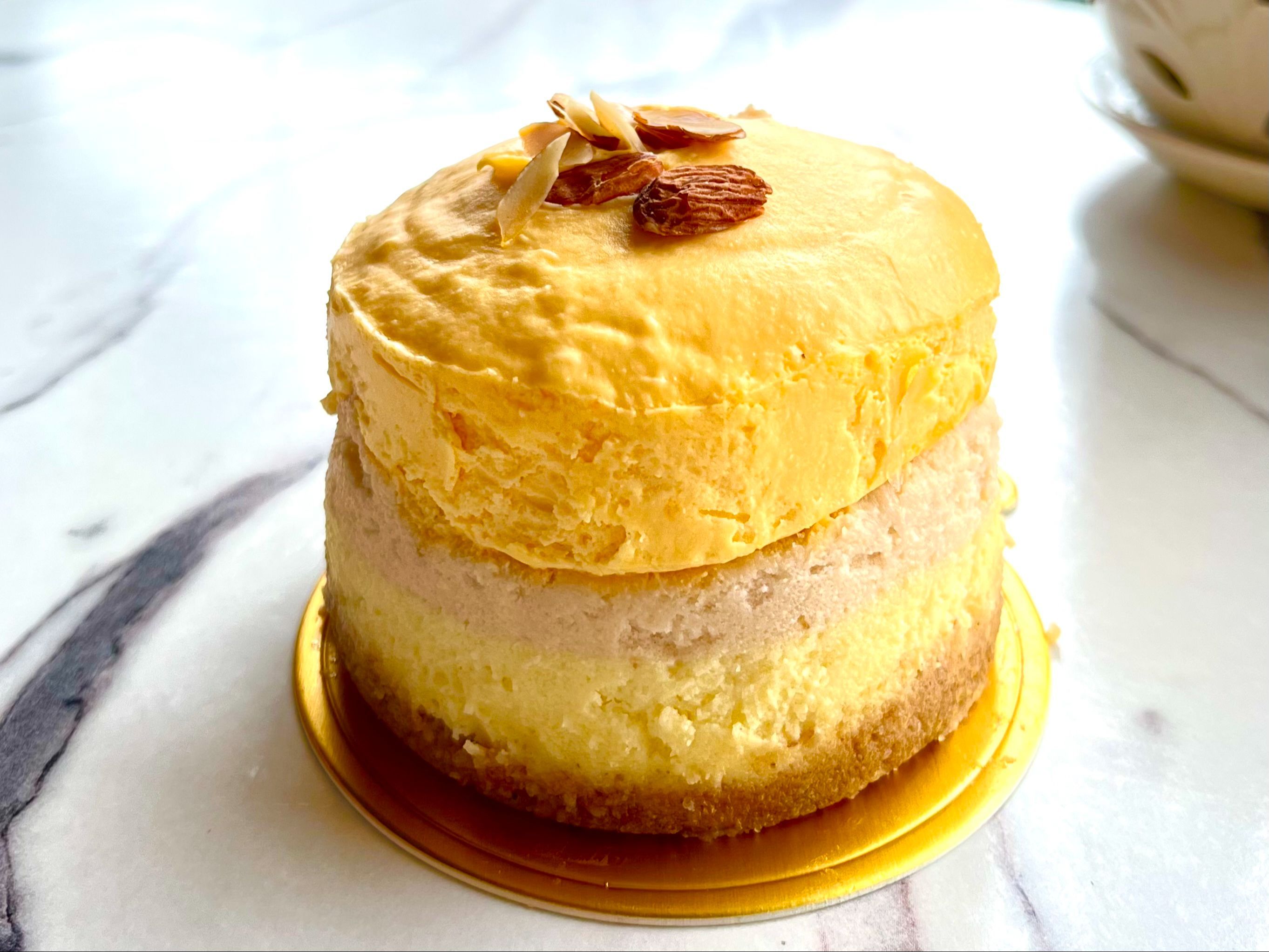 MANGO GUAVA CHEESECAKE.