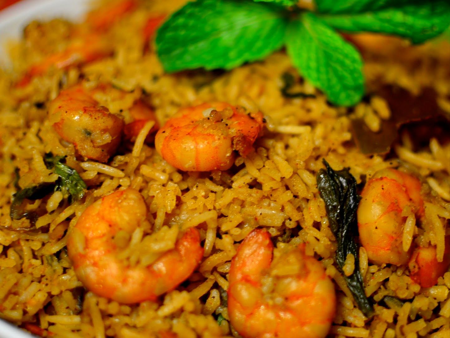 Sattibabu Fry Piece Shrimp Biryani.