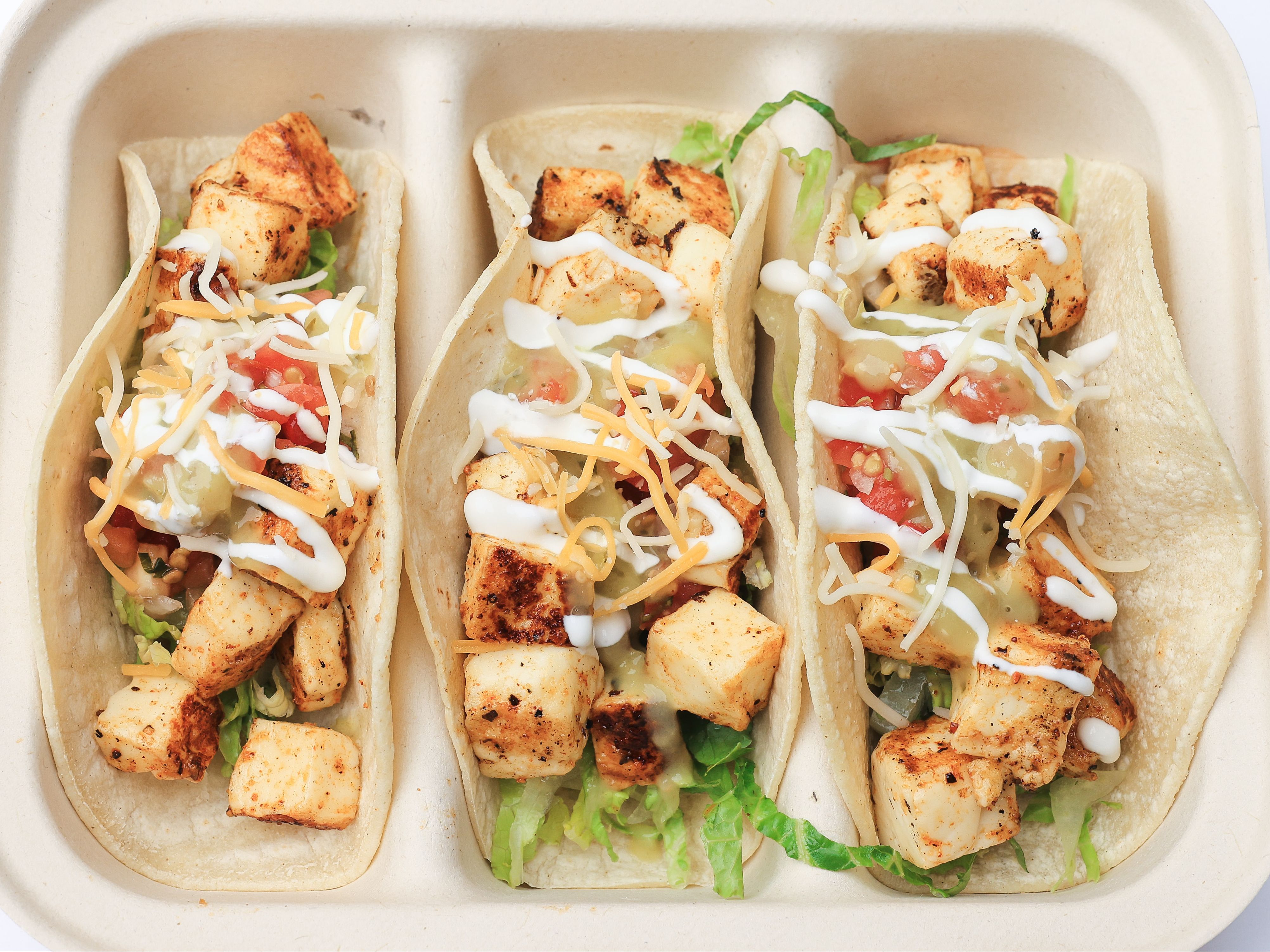 Queso Frito Taco Trio - Crispy Cheese Taco Trio.