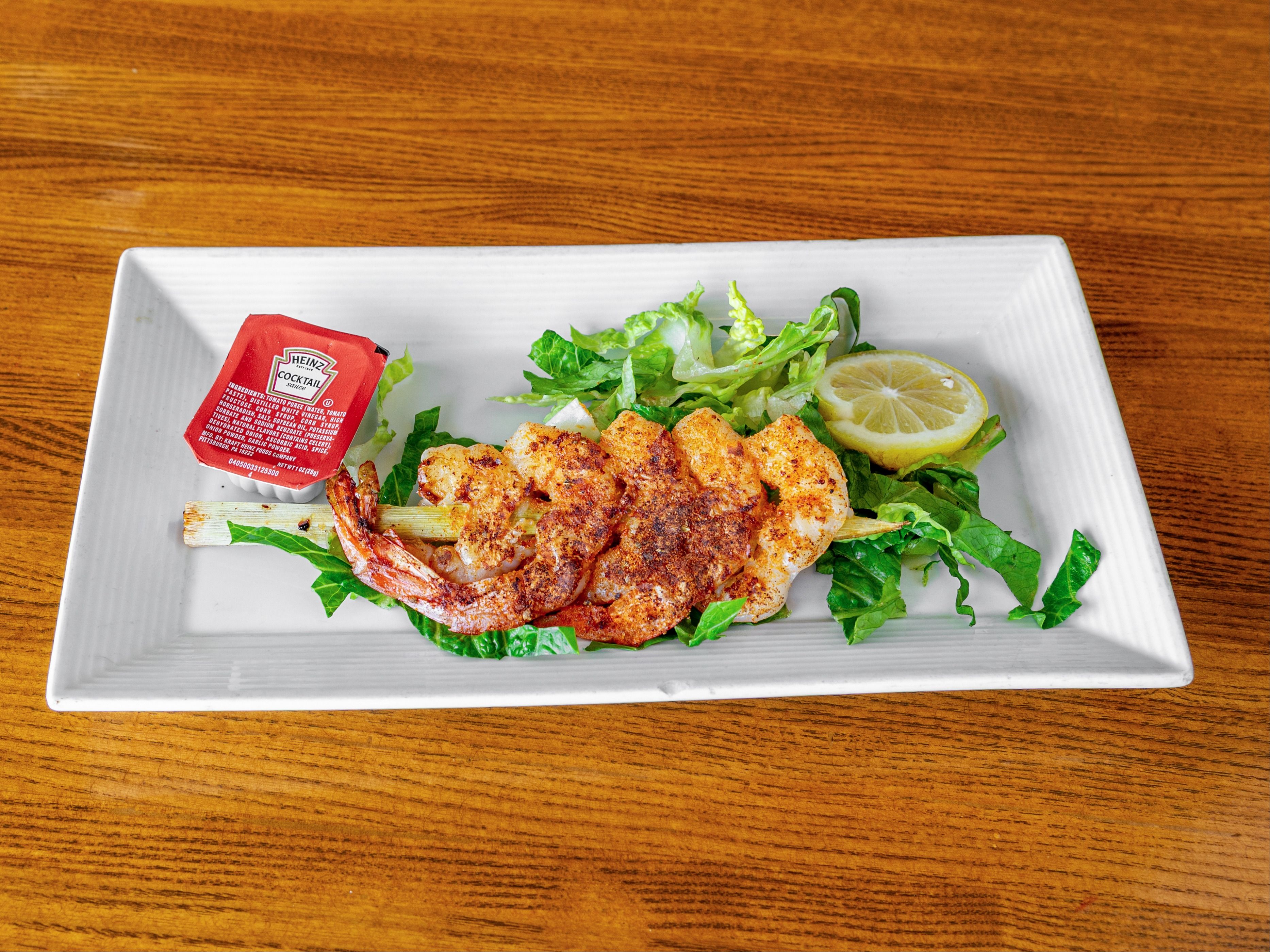 Cajun Shrimp Skewer.