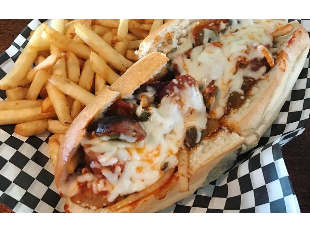 Sausage Parmesan Sandwich.