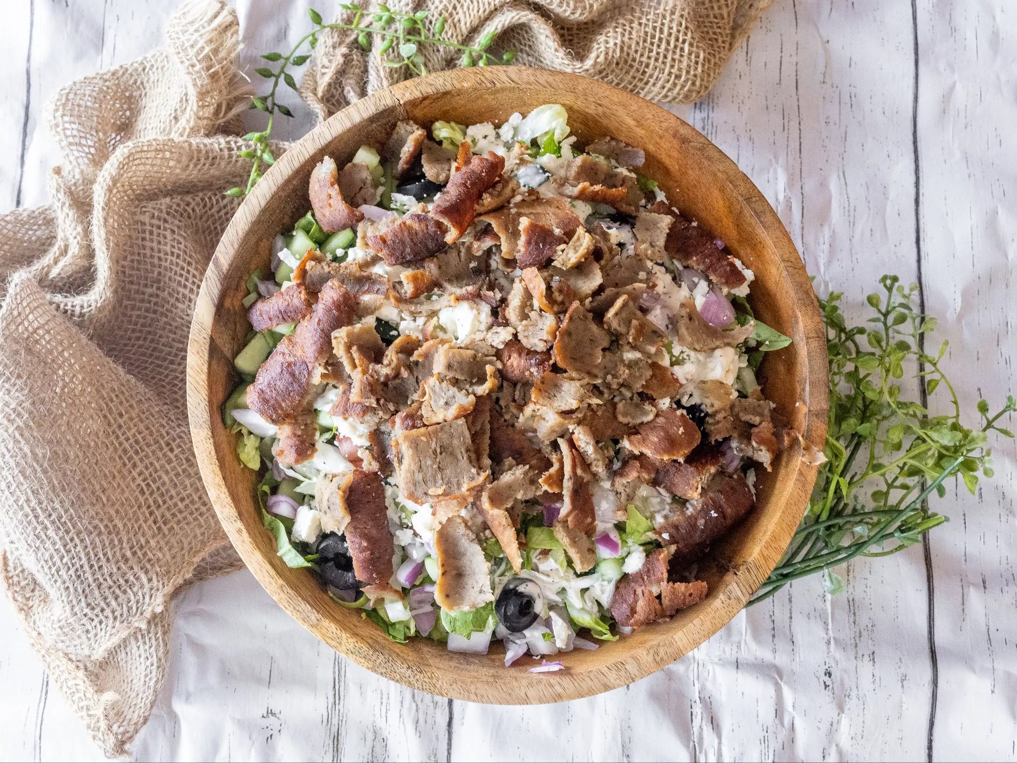 Greek Salad Serves 10.