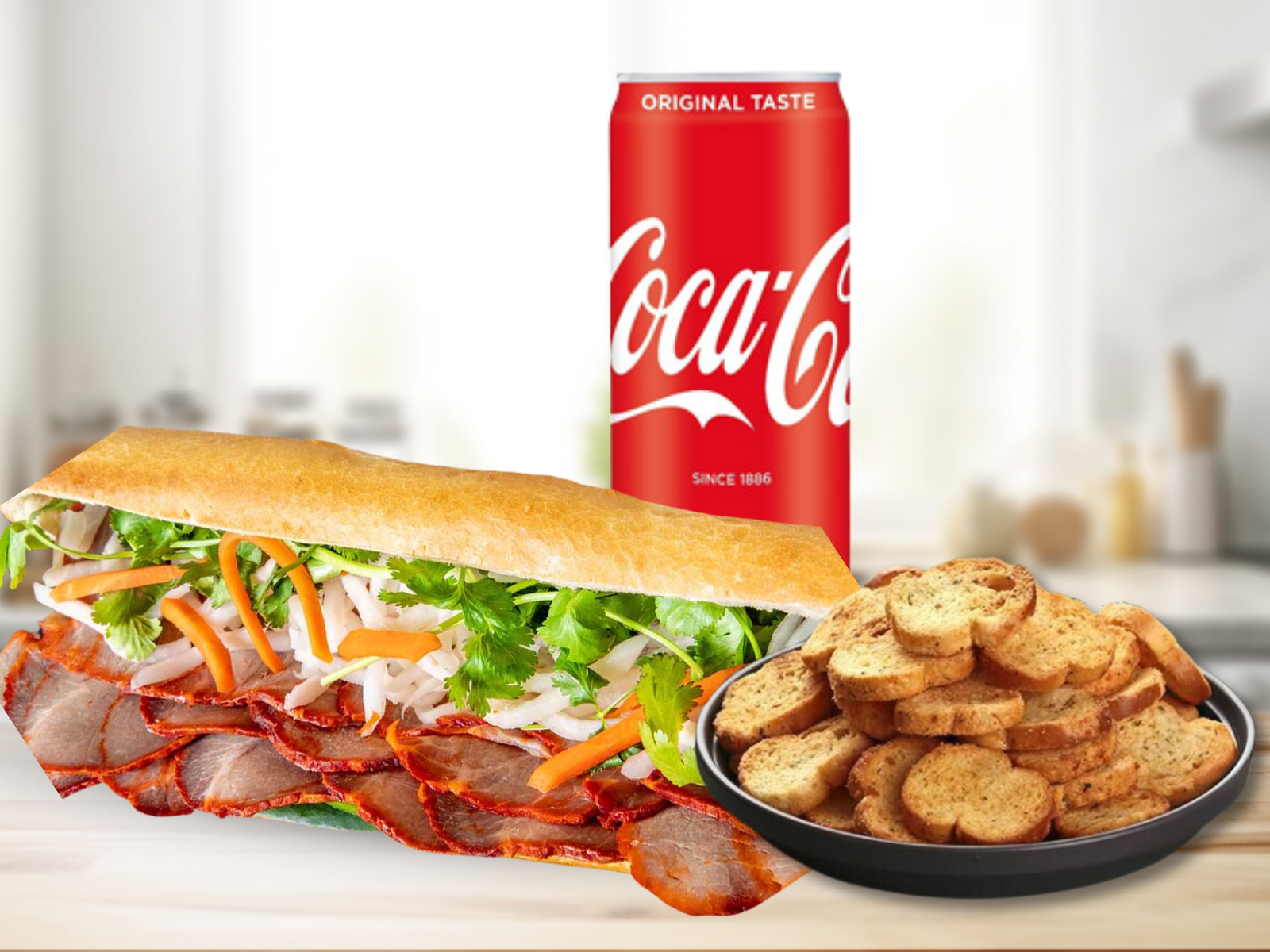 Mi-Meal Pate Pork BBQ / Bánh Mì Patê Xá Xíu.