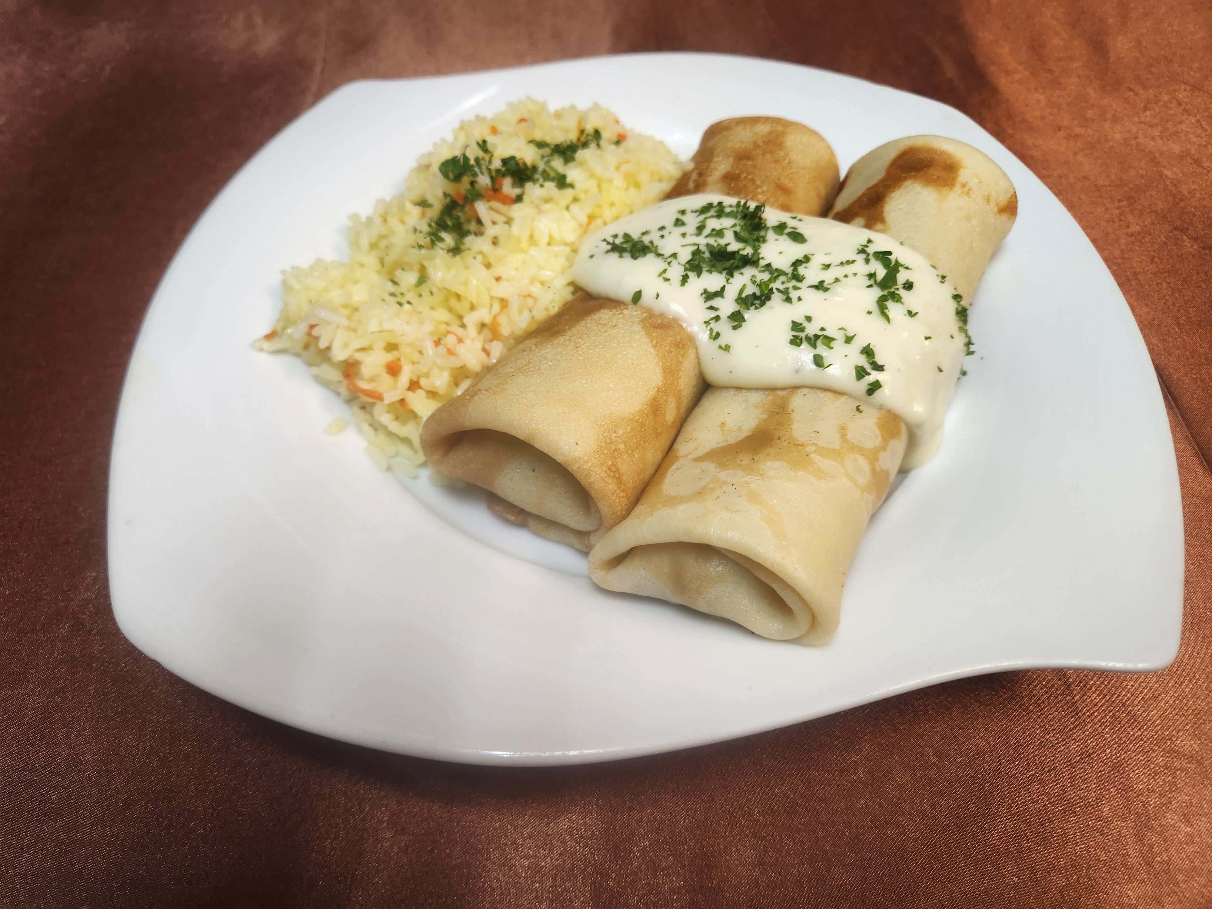 Chicken Blintzes.