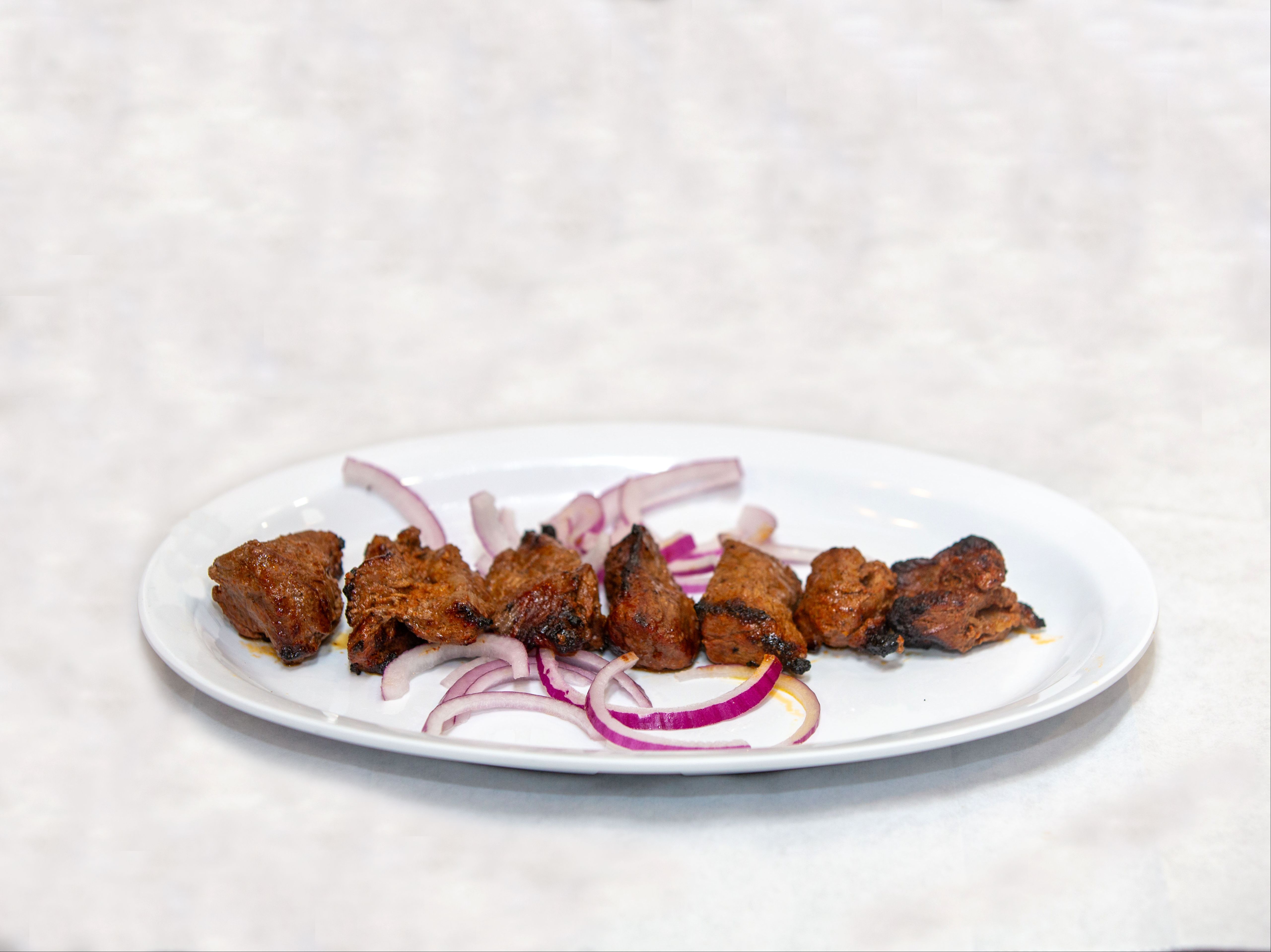 Beef Tikka Kabob Skewer.