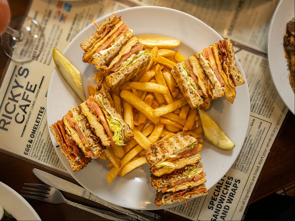 Grilled Chicken Club Sandwich.