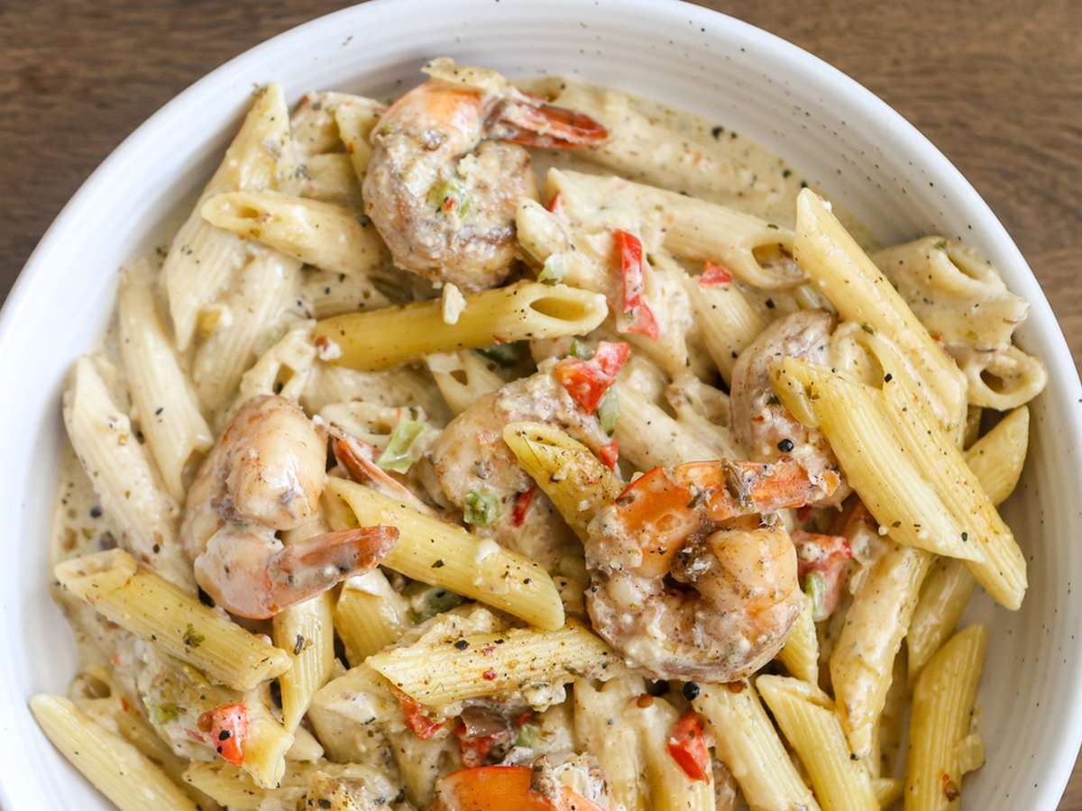Jerk Shrimp Pasta.