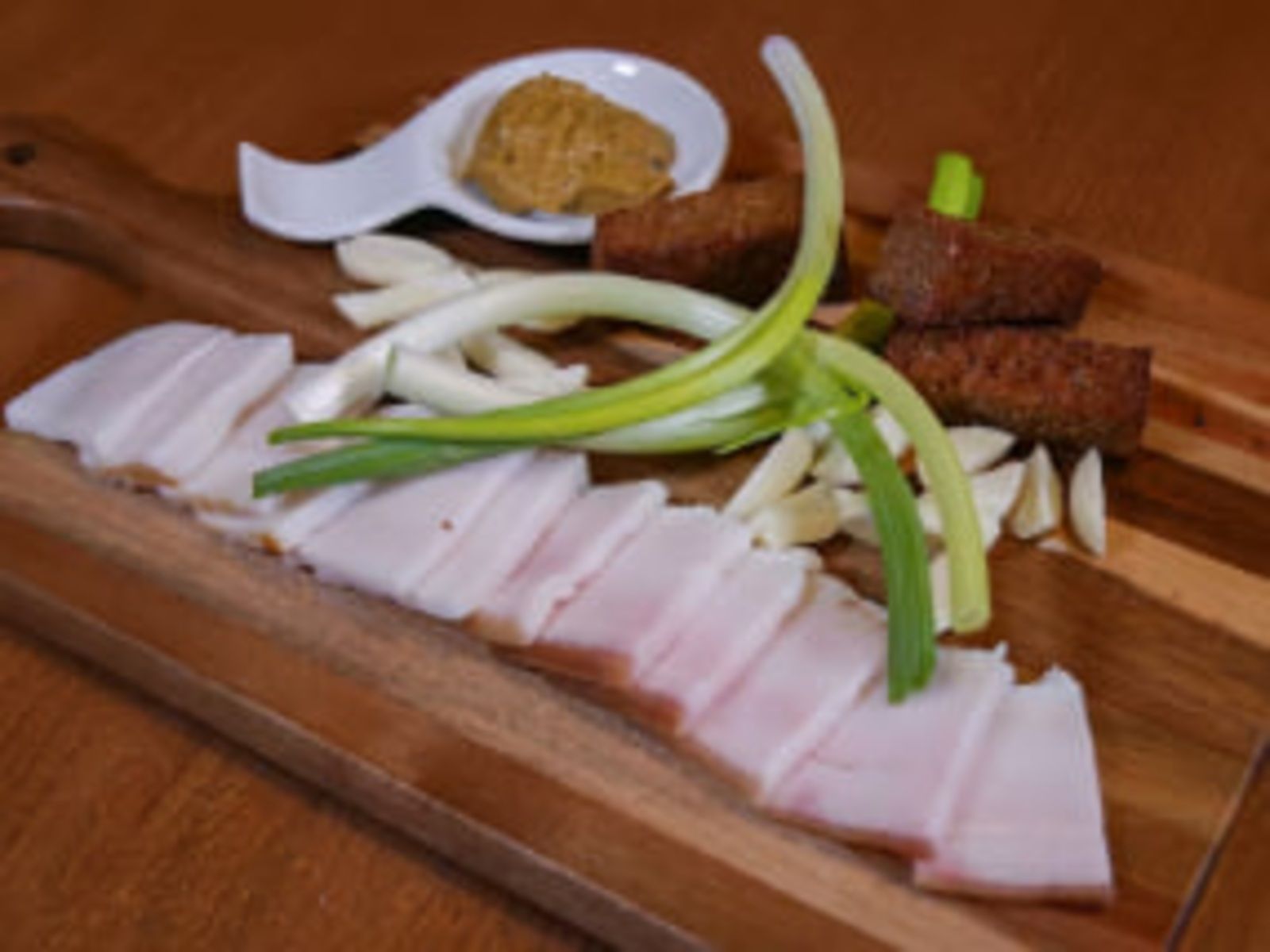 Salo with Garlic & Scallions.