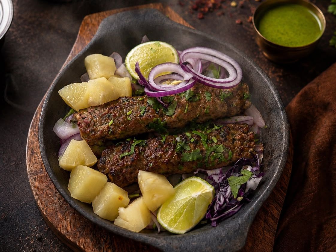 Chicken Seekh Kebab.