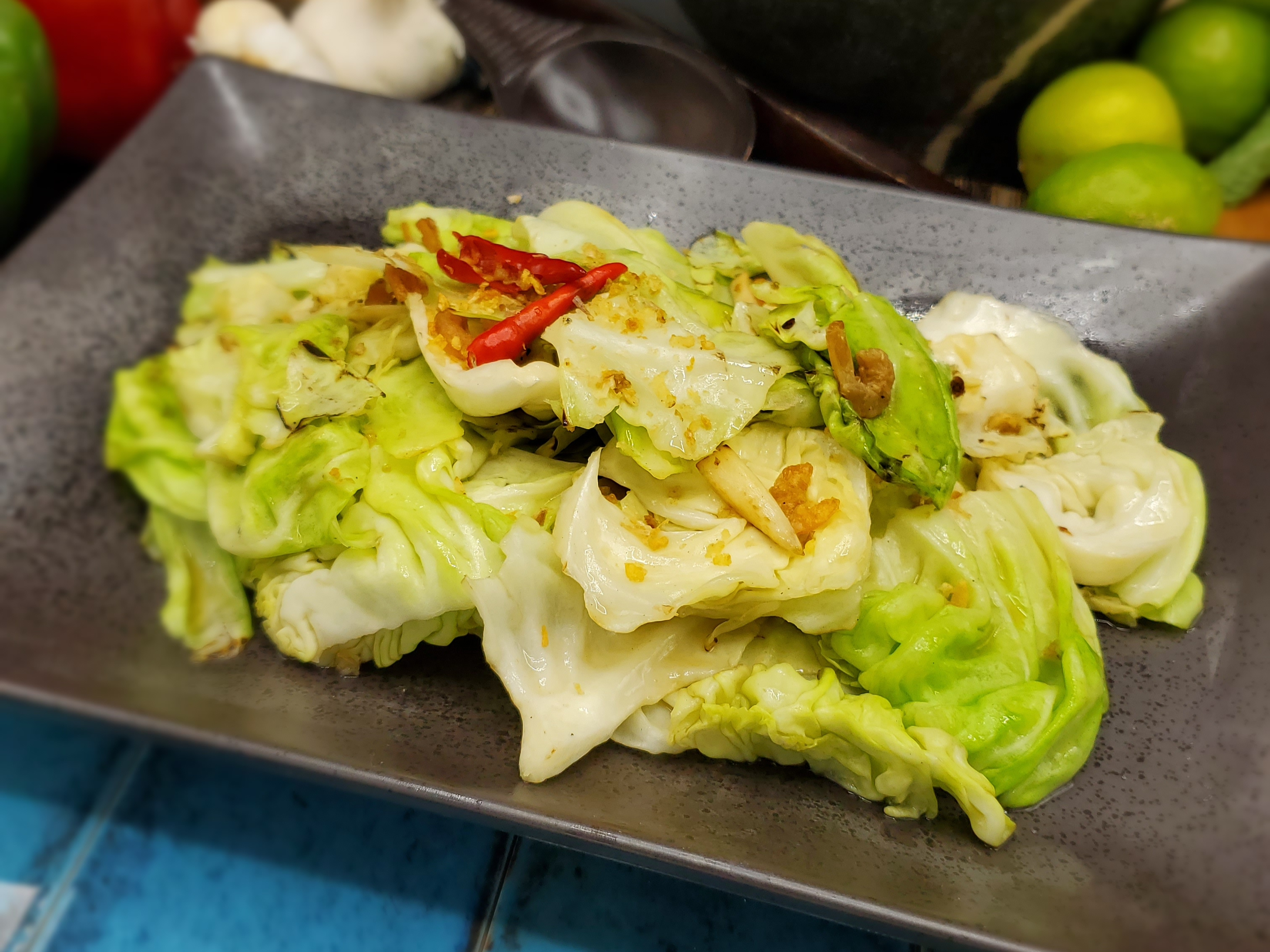 Fire Wok Cabbage with Fish Sauce